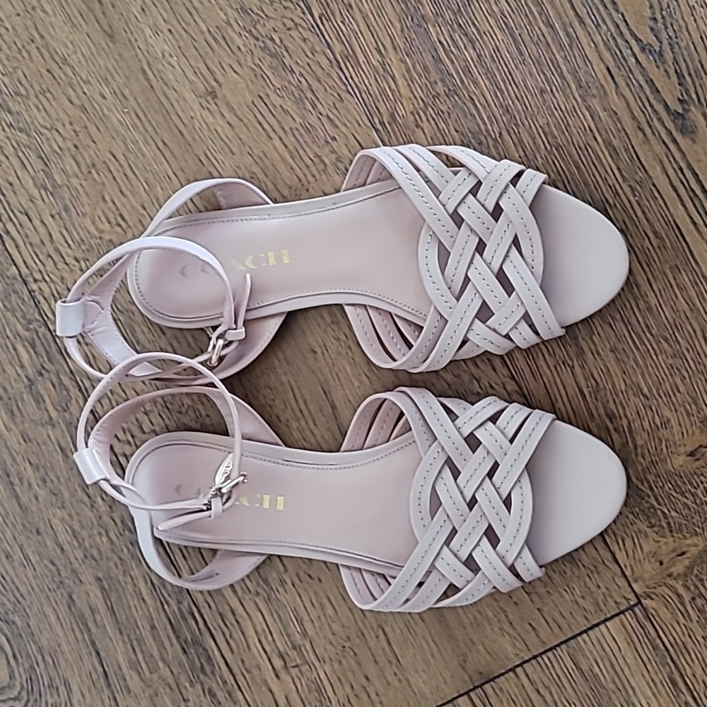 Nude Coach Sandals